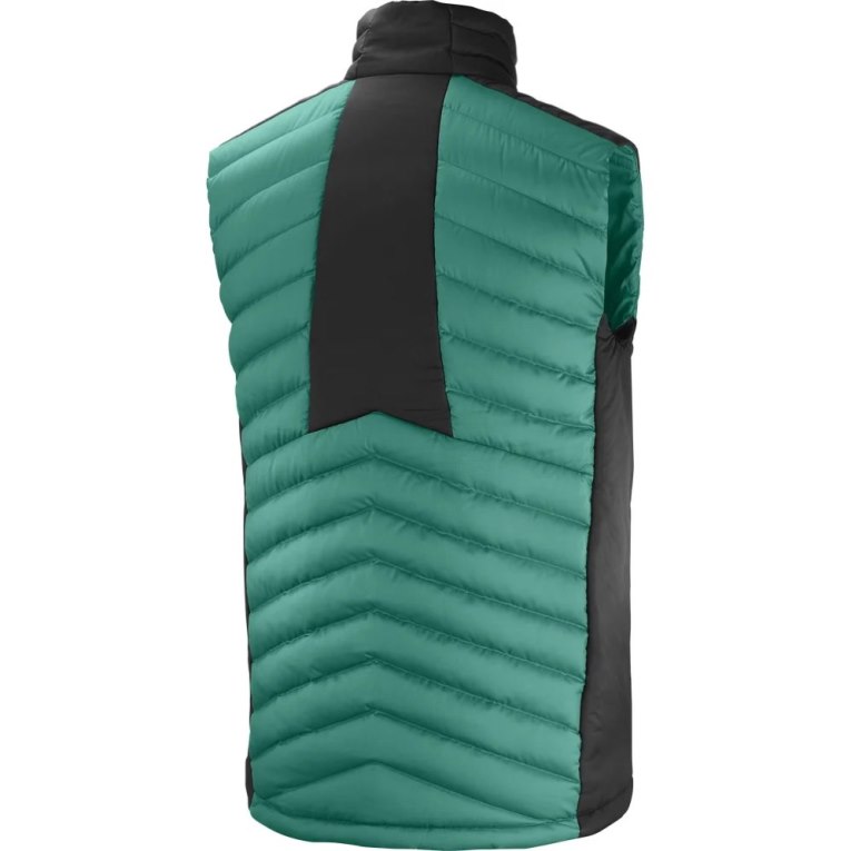 Green Salomon Essential Xwarm Down Men's Insulated Vests | IE RP5938